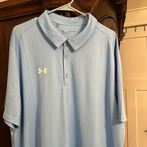 This is a blue under Armour polo 3X